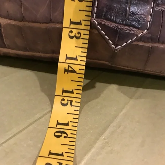 Dooney & Bourke Brown Croc Embossed Bag - Picture 14 of 14